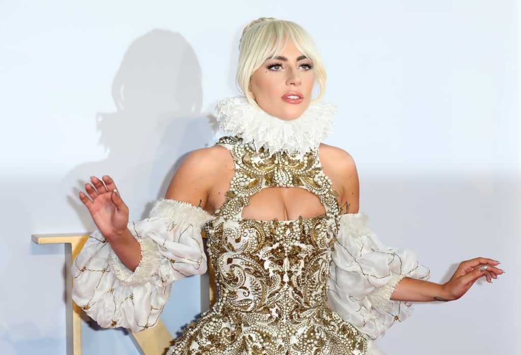 Lady-Gaga-Alexander-McQueen-Dress-Star-Born-Premiere-HD Wallpaper